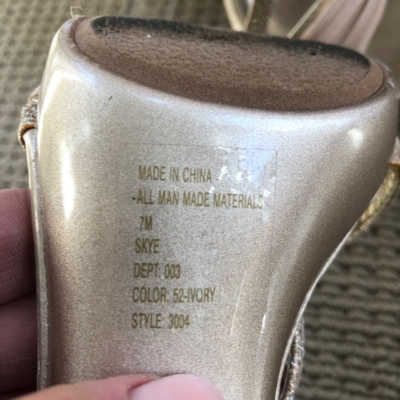 Bakers Skye Strappy Embellished Heel Wedding Prom - Picture 6 of 8